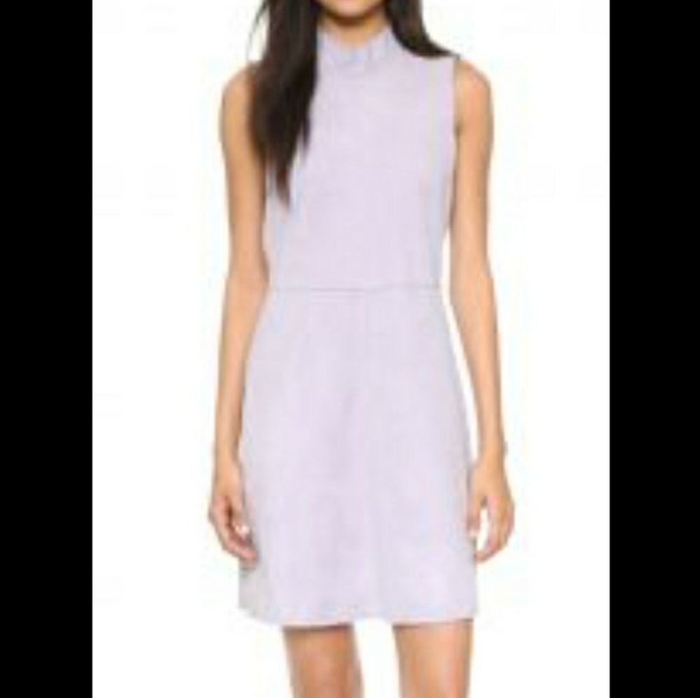 Rebecca minkoff cardamon grey plum suede dress Nwt size 4